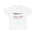 "Please don't ask me questions. Claude is down." Tee